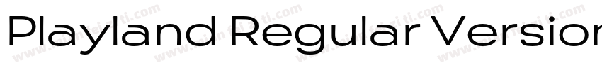Playland Regular Version 100字体转换